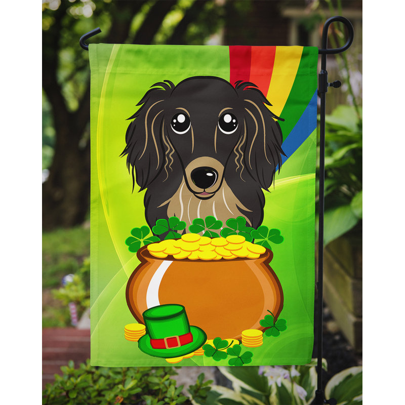 Drapeau de jardin Arella St. Patrick's, Teckel (noir / brun clair)