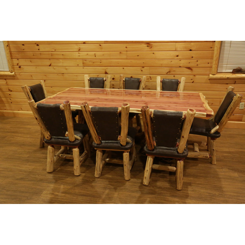 Ensemble de salle à manger en bois massif 9 pièces Fordwich