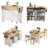 55.5" Fluted Kitchen Island with 2 Drop Leaf-454704043