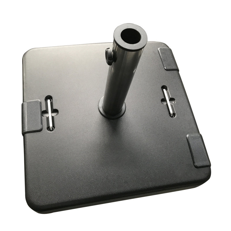 Base de parasol en béton - 119 lb, noir, béton d'extérieur 13 lb