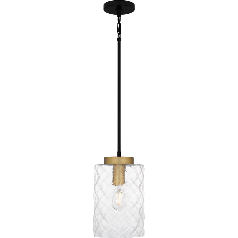 Corrida 1-Light Matte Black Mini Pendant Light