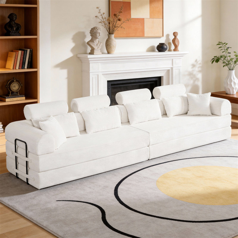 Canapé modulaire en L, Beige