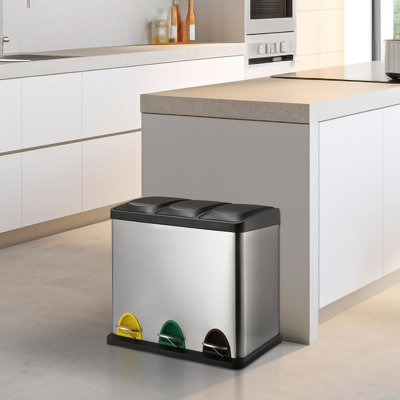 Aydon Steel Step On Kitchen Rubbish Bin