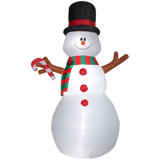 Animated Airblown-Swiveling Snowman
