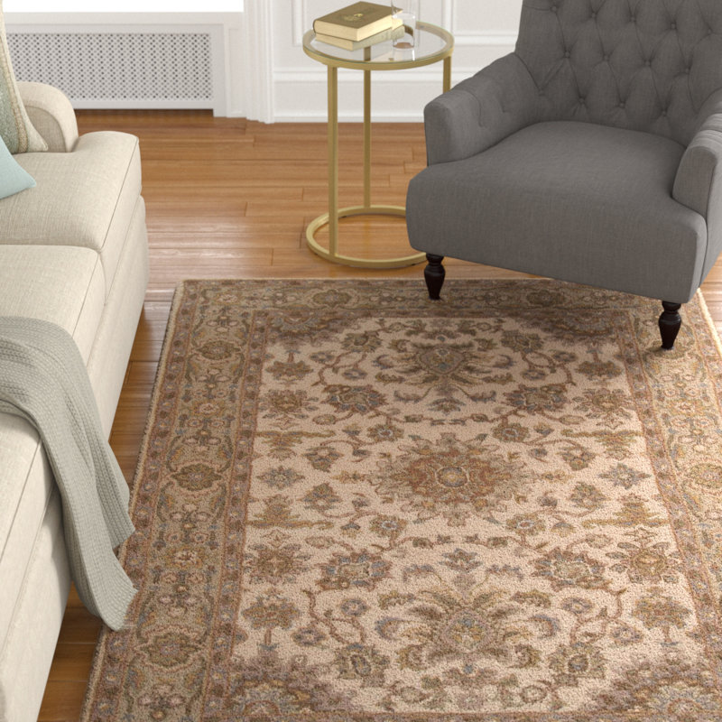 Tapis beige en laine touffeté fait main Salazar, Rectangle 2 pi x 3 pi