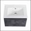 Meuble-lavabo mural 24 po avec lavabo en céramique et porte d'armoire à fermeture en douceur 24 po