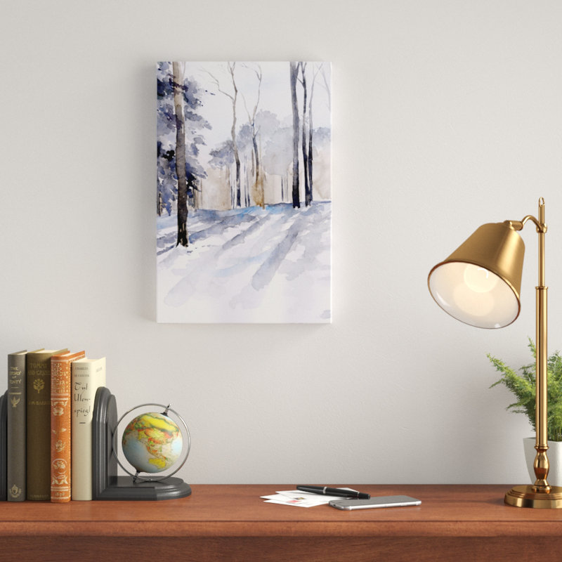 «Winter Light I», peinture sur toile, H 18 po x l 12 po