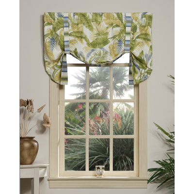 Cayman II Tropical Cotton Floral Tie Up Valance