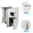 10 Inch Square Shower With Rough - In Valve, Adjustable Slide Bar, Rainfall Shower, Handheld Balanced Easy Installation, Brushed Nickel To Clean,