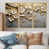 Toile avec cadre flottant or