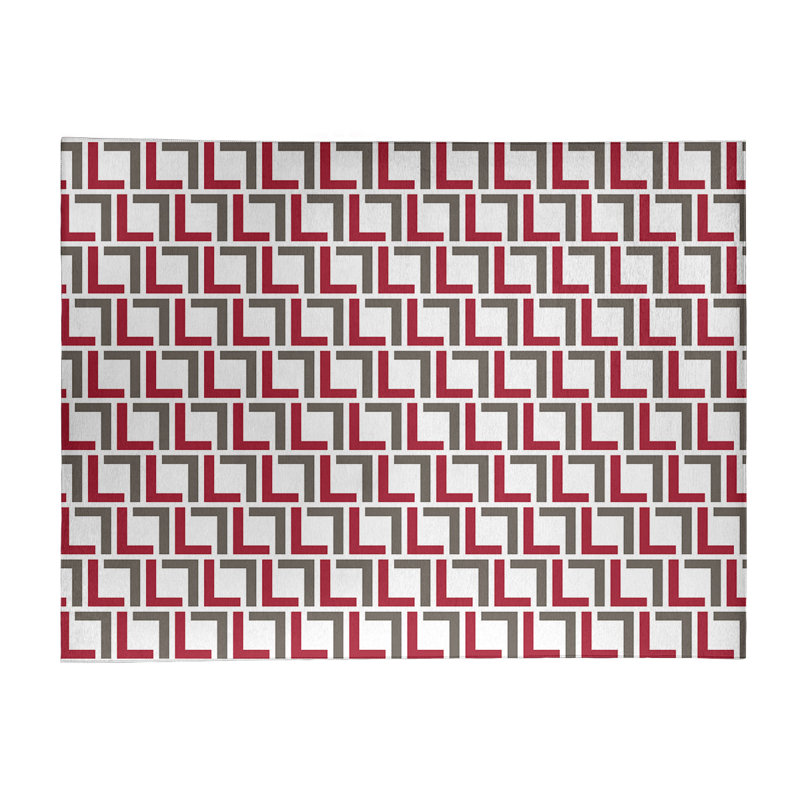 Geometric Indoor Rug, Rectangle 5' x 7'