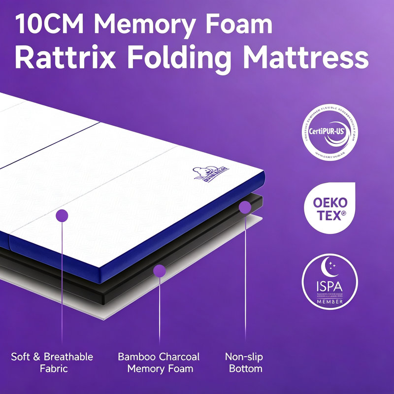 Rattrix Foam Mattress, Single, 10 cm
