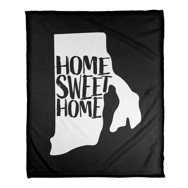 Jeté en polaires pour îlot de rhode home, l 52,5 po x L 62,5 po, Noir