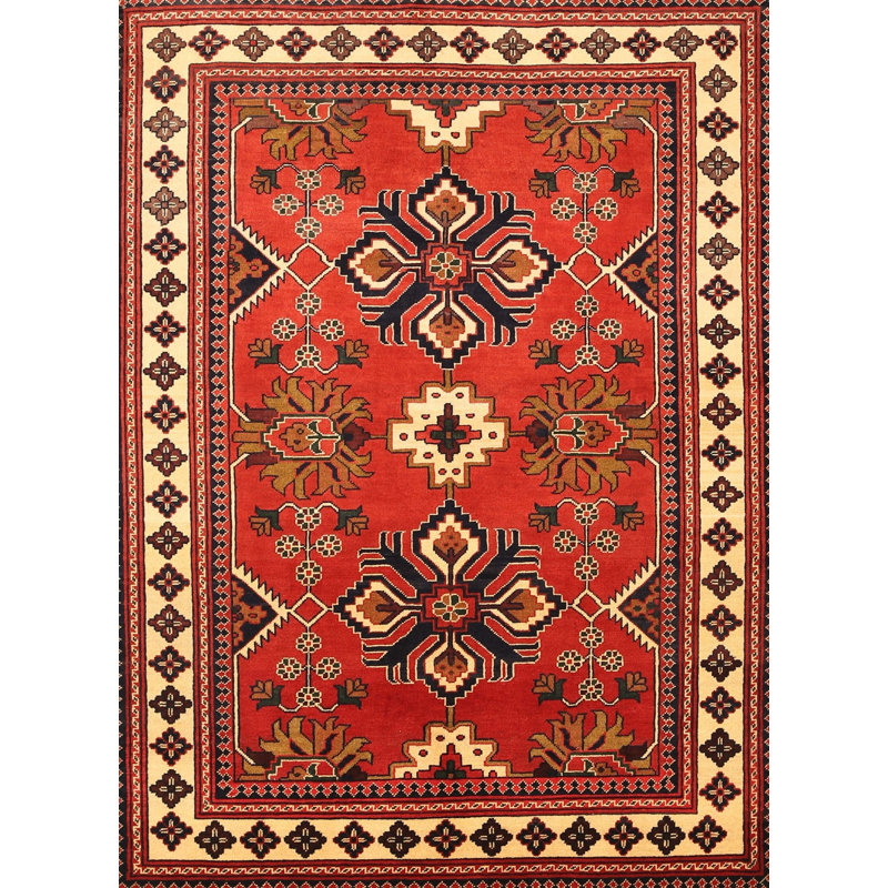 Tapis traditionnel rouge et beige Gap, Rectangle 2 pi x 3 pi