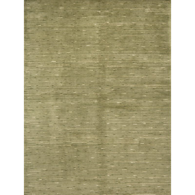 Tapis vert noué à la main