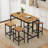 5-Piece Compact Bar Table Set With Table And Stools-1161881243