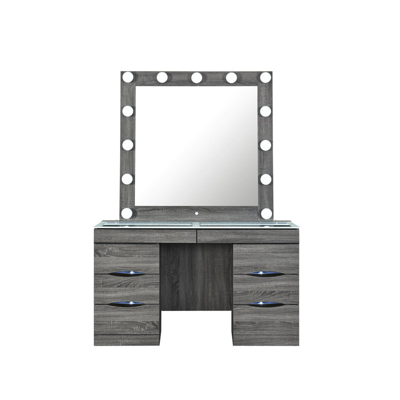 Ensemble coiffeuse et tabouret Lorena