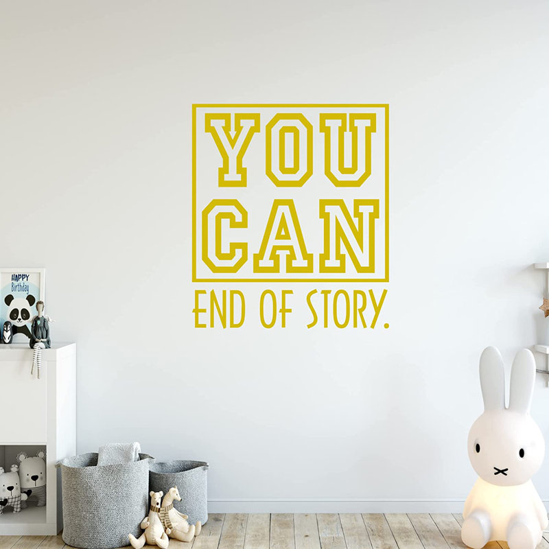 Text & Numbers Non-Wall Damaging Wall Decal, 12.5" H x 11" W, Gold