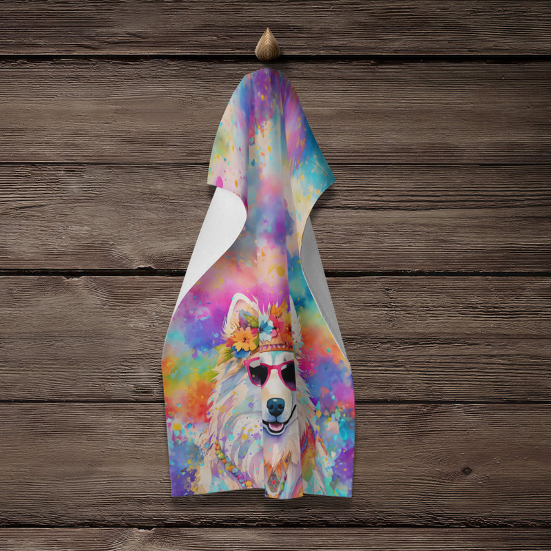 Serviette de cuisine Samoyed Hippie Dawg