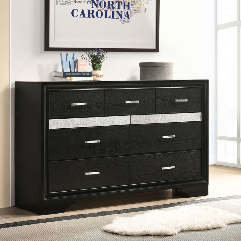 Accent Bedroom Dresser&Chest, Black