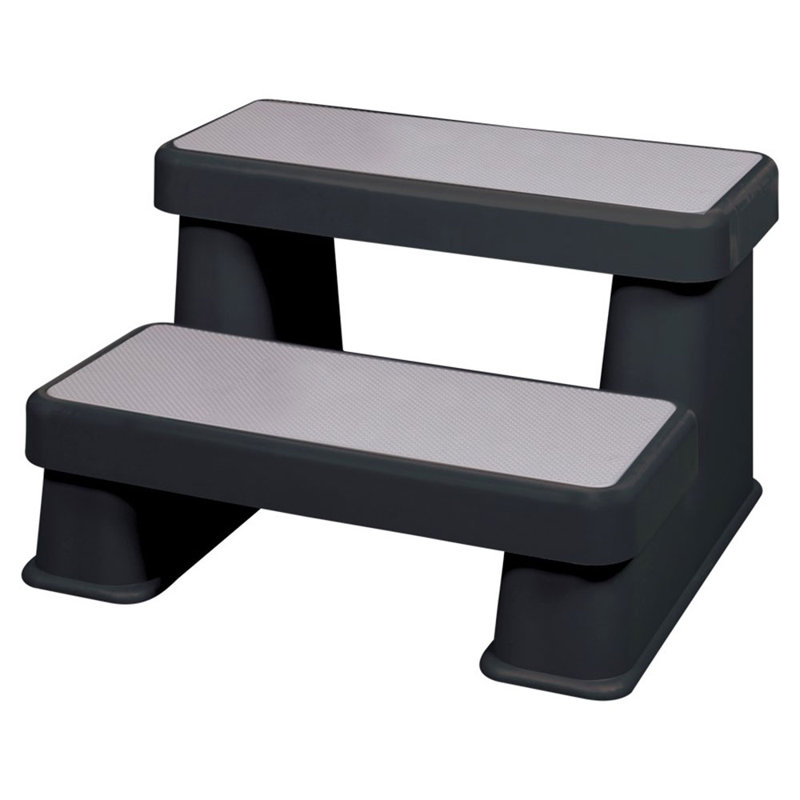 Bueno Spa 24.44'' D Slip Resistant Hot Tub Step in Gray