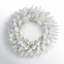 Couronne d'épinette artificielle blanche 18 po pré-éclairée