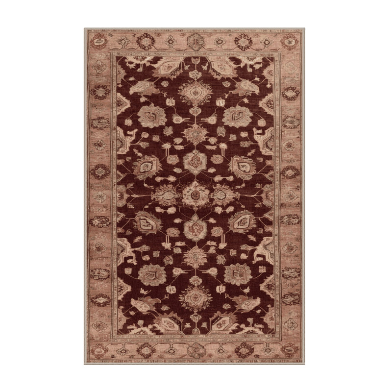 Tapis brun lavable à la machine, Rectangle 2 pi x 3 pi