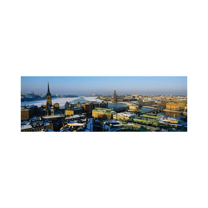 High Angle View Of A City, Stockholm, Sweden by Panoramic Images - Wrapped Canvas Panoramic Gallery-Wrapped Canvas Giclée