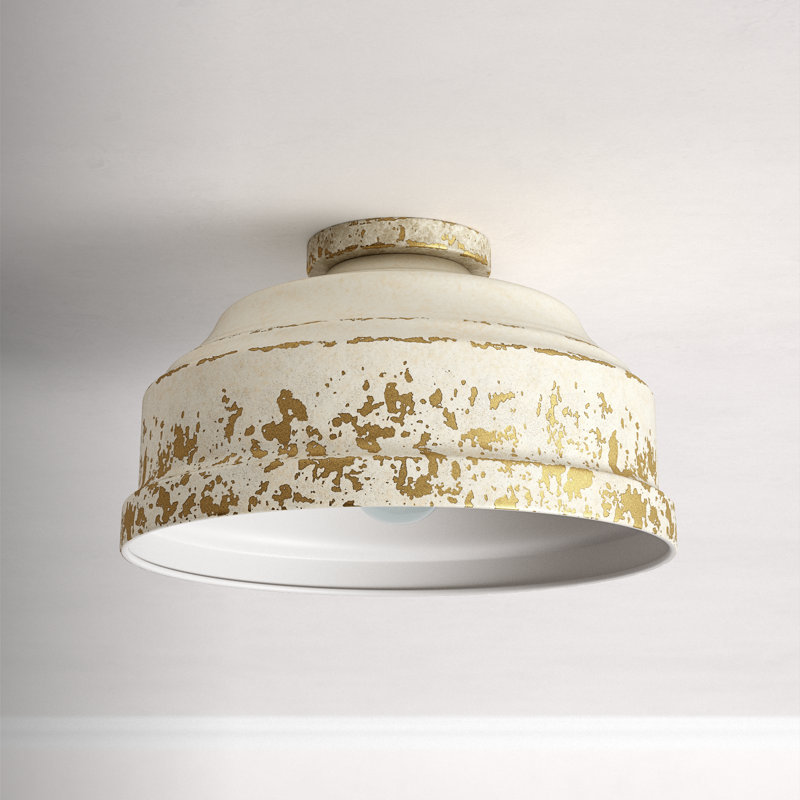 Claudette Flush Mount, Antique Ivory
