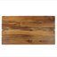 Table basse d'extérieur rectangulaire avec pieds tubulaires en angle et plateau en bois