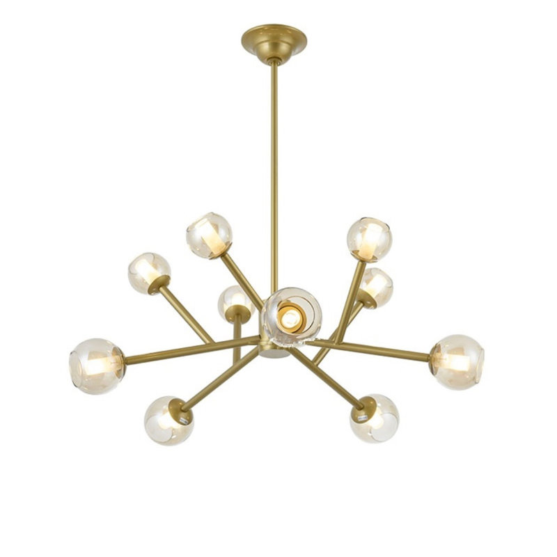 Lustre gravé Drin Symmetry, Nickel bruni, Transparent semi-opaque, 52 po de largeur x 38 po de profondeur x 17 po de 