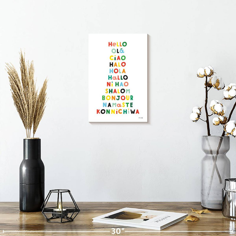 Language Of Hellos, 12" H x 8" W