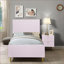 Pink High Gloss 2-Drawer Modern Nightstand