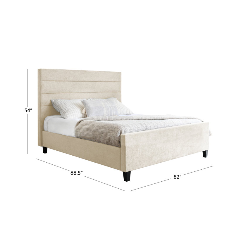 Armelinda Upholstered Platform Bed, King 