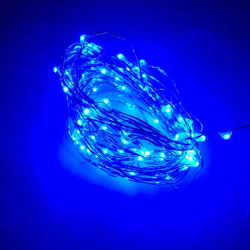 Pierpont Indoor 100 - Bulb 196.8'' Battery Powered LED Fairy String Light, Blue