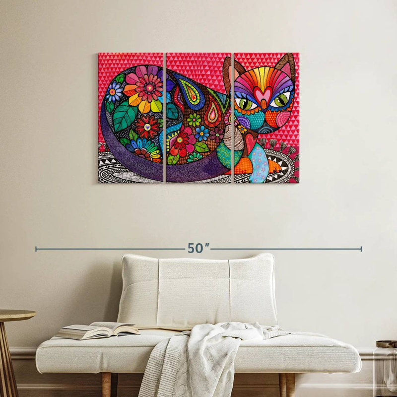 Brampt Flower Cat, 24" H x 38" W