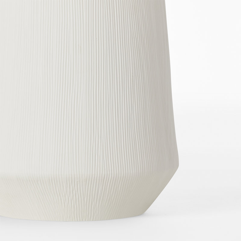 Latham Ceramic Table Lamp, Matte White
