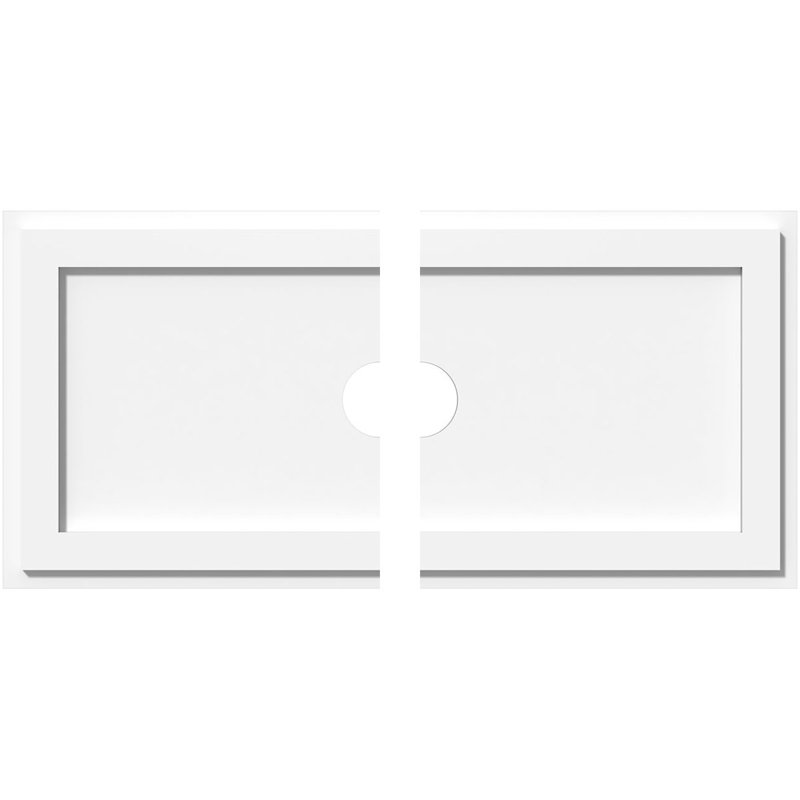 Médaillon de plafond rectangulaire rectangulaire en PVC de qualité architecturale, H 1 po x l 30 po x P 15 po
