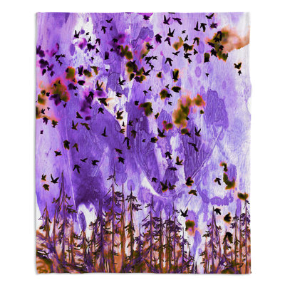 Couverture sherpa doux et douce a été meilleur mauve