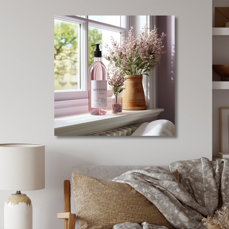 Lilac Blooming Toiletries 3 - Toiletries Metal Wall Art, H 36 po x l 36 po