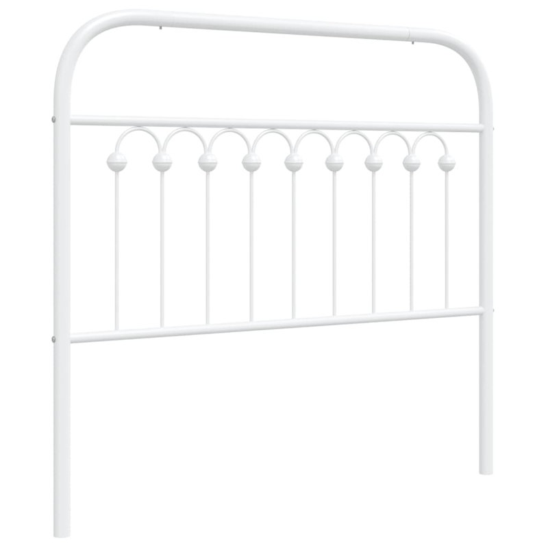 Vidaxl Metal Replace Headboard Black 180 Cm, 100cm H x 105cm W x 3cm D, White