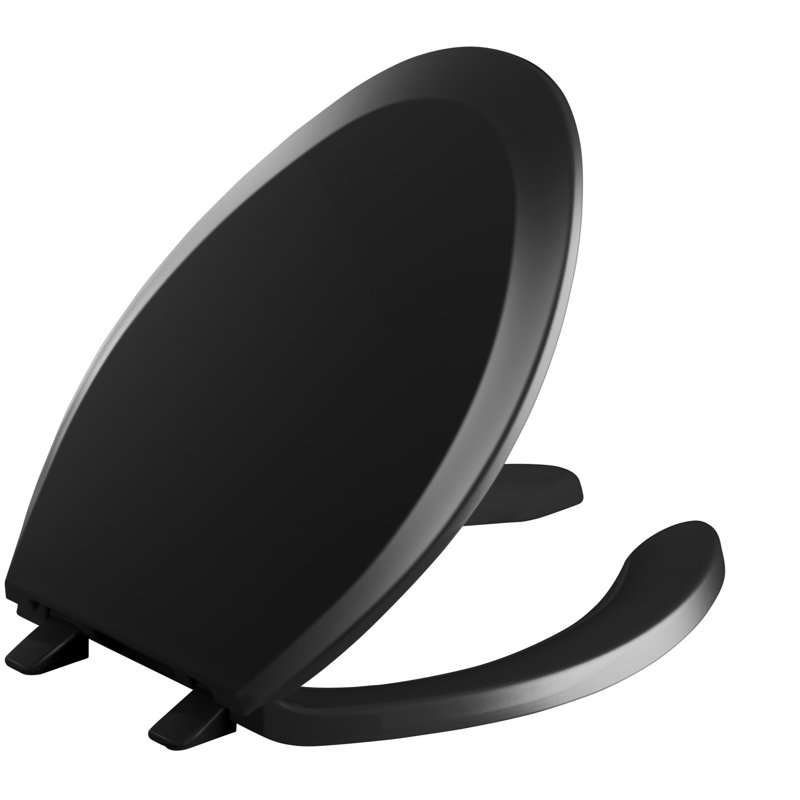 Kohler Lustra Elongated Toilet Seat, Black Black