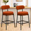 Tabouret de comptoir moderne à dossier courbé et rembourré-85609981