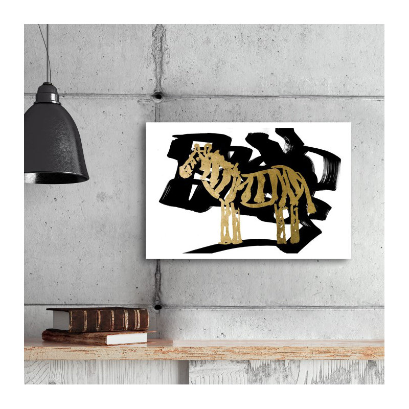 «Modern Safari Zebra», reproduction sur toile, H 16 po x l 24 po, Toile tendue