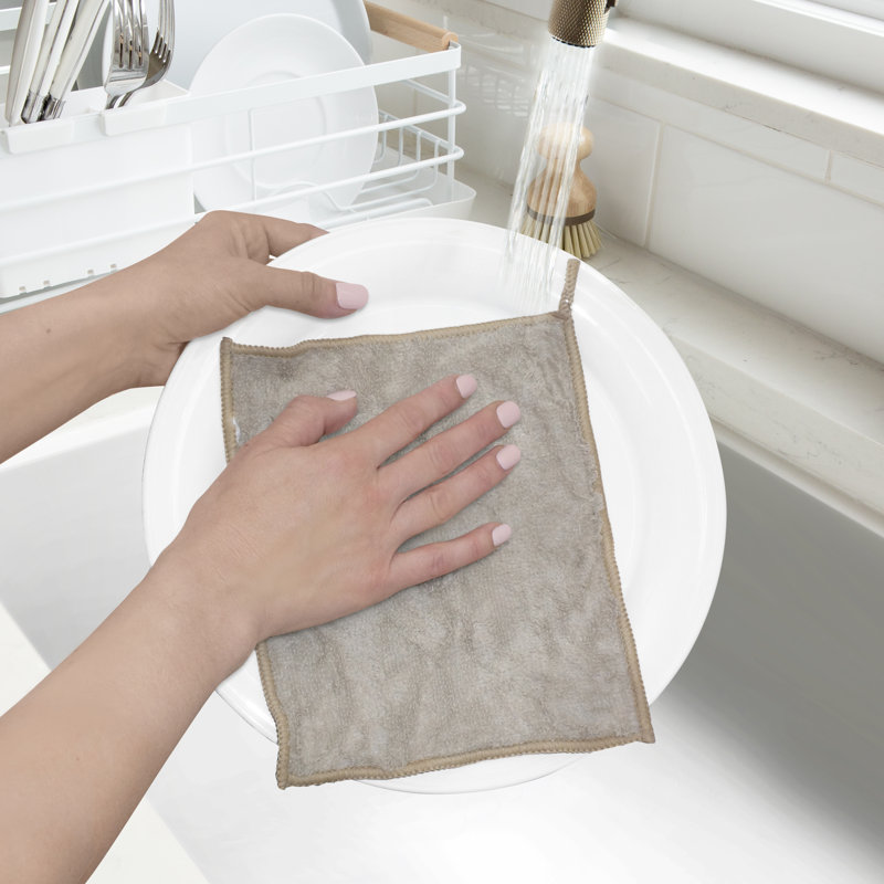 Set of 6 Kitchen Cloths Solid, Brown
