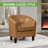 Slaven Faux Leather Barrel Chair-1511704352