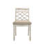 Ensemble de 2 chaises Fiorella en tissu blanc cassé de 19 po de style contemporain avec coussin