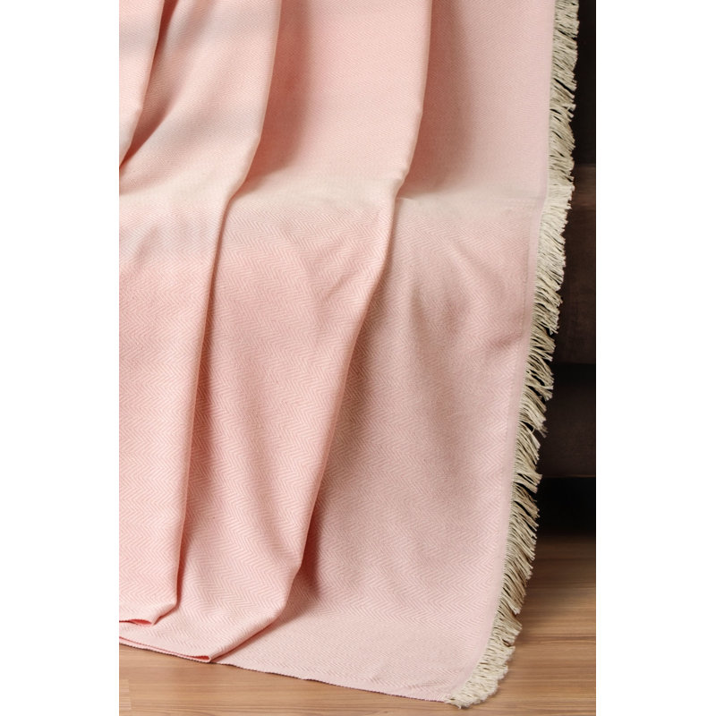 Jeté en coton Haika, Rose