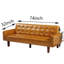 Canapé-lit moderne en cuir synthétique pliable convertible 4 places avec structure en bois massif et pieds en bois amovibles pour le salon et la chambre à coucher
