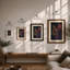 Angular Cat Art Deco - Framed Print-598524091-598524088